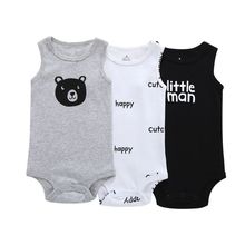 3PCS/LOT Quality Baby Rompers Sleeveless Novel Newborn de bebe 100% Cotton infant toddle kids Baby Clothes 0-24M 2024 - buy cheap