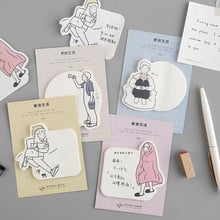 Cute Young Girl Boys Memo Pad N-Times Sticky Notes School Stationery Office Supply Kids Gift Papelaria Escolar 2024 - buy cheap