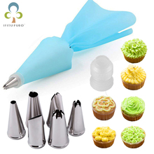 Silicone Pastry Bag Tips DIY Icing Piping Cream Reusable Pastry Bags Nozzle Set Cake Decorating Tip Set Kitchen Accessories GYH 2024 - buy cheap