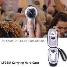 Ltgem estojo rígido de eva para câmera samsung gear 360 drive (edição 2017), câmera esférica de 360 graus 4k, proteção de transporte 2024 - compre barato