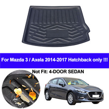 Подходит для Mazda 3 Axela BM хэтчбек 2014 2015 2016 2017 Автомобильный задний багажник коврик грузовой поднос подстилка для ботинок ковер протектор коврик коврики 2024 - купить недорого