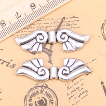 20pcs Jewelry Charms angel wings bead 14x44x5mm Antique Silver Plated Pendants Making DIY Handmade Tibetan Silver Jewelry 2024 - buy cheap