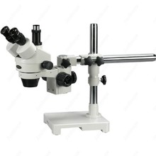 Microscópio trinocular com som estéreo, suprimentos para amscópio, boom, 7x-45x, com braço único 2024 - compre barato