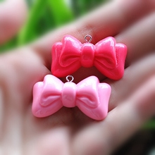 Jewelry Materials For DIY Phone Decoration 16pcs Resin Charms Necklace Pendant Lovely Bow 2024 - buy cheap