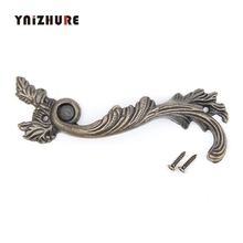 1PCS Leaves Striped Carved Handle,Full Solid Metal Kitchen Handle ,Cabinet Drawer Handle ,Door Knobs Handle Bronze Tone 2024 - buy cheap