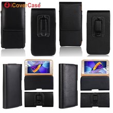 Leather Pouch For Huawei Y7 Prime Y5 Y6 2017 2018 Y3 II Nova Young Pro Compact Lite 2 2s Belt Clip Case Waist Bag Holster Cover 2024 - buy cheap