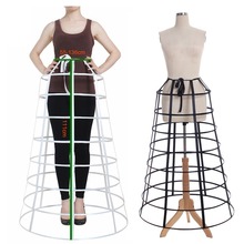 Disfraz Retro de Crinoline para mujer, vestido de bola Con aros, jaula piramidal, argolla, L320 2024 - compra barato
