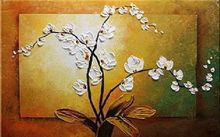 Cuadro pintado al óleo de mariposa, pintura al óleo Floral de orquídeas, arte de pared, pintura al óleo moderna sobre lienzo, decoración atística de pared 2024 - compra barato