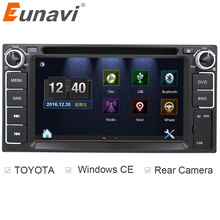 Eunavi 2 DIN dvd-плеер автомобиля Радио Стерео gps-навигация для Toyota Hilux Vios старый Camry Corolla Прадо RAV4 Prado + камера заднего вида 2024 - купить недорого