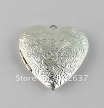 FREE SHIPPING 10PCS Silver Plate Heart Locket Pendant 42x40mm #20403 2024 - buy cheap