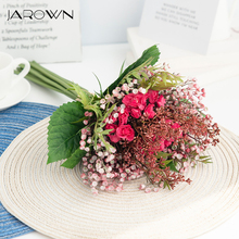 Искусственные розы JAROWN, искусственные цветы, Шелковый пластиковый букет из искусственных цветов, свадебные цветы для невесты, украшение для дома 2024 - купить недорого