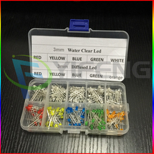 200pcs/Lot 3MM LED Assortment Kit primary color Water Clear Red Blue Green Yellow Orange White DIY 3mm Diode pack Six Colors 2024 - buy cheap
