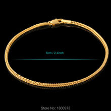 Unique . Gold Color Bracelet  Men Women Fashion Jewelry Round 21 CM Snake Chain Bracelet Free shipping 2024 - buy cheap