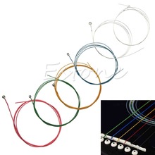 1 Set 6Pcs Rainbow Colorful Color Strings for Acoustic Guitar Ukulele Instrument 2024 - buy cheap