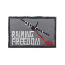 Embroidery Patch Raining Freedom US Army Military Patches Tactical Emblem Applique Aircraft Embroidered Badges Drop Ship 2024 - buy cheap
