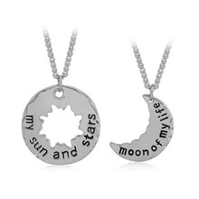 Fashion Classical Movie A Song of Ice and Fire my sun and stars Sun Moon Pendant Necklace Silver Color Chain Jewelry 2024 - buy cheap
