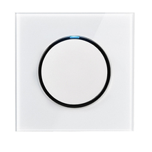 Esooli-Interruptor de luz de pared con indicador LED, Panel de cristal, 1 entrada, 1 vía, 1 unidad, 2018 2024 - compra barato