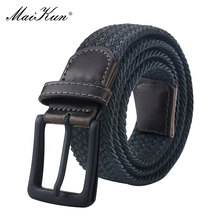 MaiKun Canvas Belts for Women Fashion Elastic Female Belt Metal Pin Buckle Military Tactical Strap for Pants Jeans 2024 - buy cheap