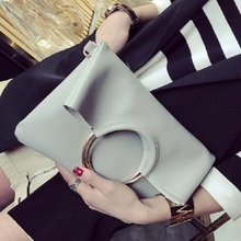 Fashion Gray Women Day Clutches Lady Handbag designer clutch purse PU leather famous women bag lady envelope clutch wallet 2024 - buy cheap