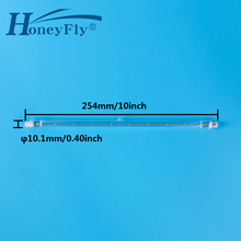 HoneyFly-bombillas halógenas lineales de 254mm, J254 R7S, 220V/110V, 1000W, 1500W, filamento de doble punta, luces de inundación, tubo de cuarzo, 10 Uds. 2024 - compra barato