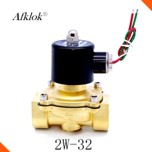 2W320-32 Brass 1-1/4 inch 32mm electric solenoid water valve 110/220V AC G thread 2024 - buy cheap