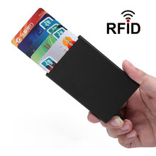 Capa protetora para cartão de crédito, carteira de alumínio para documentos masculina com bloqueio rfid 2024 - compre barato