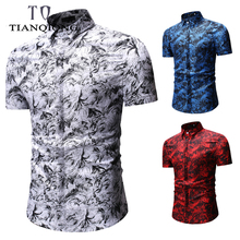 2019 Mens Hawaiian Shirt Male Casual Camisa Masculina Printed Beach Shirts Short Sleeve Summer Men Clothes 2019 European Size 2024 - buy cheap