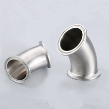 38mm O/D 1.5" Tri Clamp 304 Stainless Steel Sanitary Ferrule 45 Degree Elbow Pipe Fitting For Homebrew 2024 - buy cheap