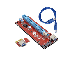Конвертер USB3.0 PCI-E Express 1x to 16x Riser Card 60 см SATA 15Pin источник питания USB 3,0 удлинитель Кабель для биткоина майнинга 2024 - купить недорого