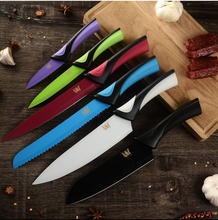 XYj-Juego de cuchillos de cocina de acero inoxidable para Chef, utensilio de cocina para cortar pan, Santoku, diseño de Color único 2024 - compra barato