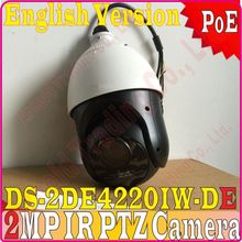 English Version IP Camera 2MP POE ONVIF DS-2DE4220IW-DE IP Camera 1080P 2MP 20X Network IR PTZ Camera Support SD Card, Prom- 2024 - buy cheap