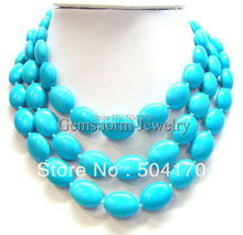 High Quality 50inch Lenght 13*18mm Stone Beads Necklace Simple Fashion Beads Necklace TN083 2024 - buy cheap