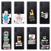 Back Cover For Xiaomi Mi Note Mix 1 2 2S 3 Soft Silicone Book Girl Heart Coffee Cartoon Phone Case For Xiaomi Mi Max 1 2 3 Case 2024 - buy cheap