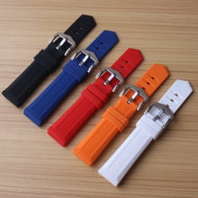 23mm 24mm 26mm 28mm Black Orange Red Blue White Silicone Rubber watch band Replace for Brand strap Watchband Bracelets tools new 2024 - buy cheap