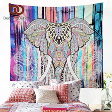 BeddingOutlet Elephant Tapestry Colored Decorative Mandala Tapestry Watercolor Boho Wall Carpet 130cmx150cm 153cmx203cm 2024 - buy cheap
