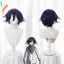 Danganronpa V3: Killing Harmony Ouma Kokichi Cosplay Wig for Man Boys Short Straight Anime Wig Christmas Party Gift Blue Black 2024 - buy cheap