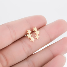 Shuangshuo-pendientes de estrella geométricos para mujer, aretes de estrella, joyería de moda, accesorios, pendientes oorbellen voor vrouwen ed027 2024 - compra barato