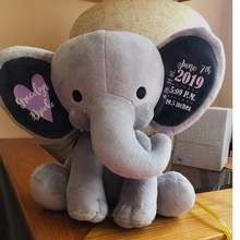 Customize  Baby Girl Gift / Baby Birth Stats / Custom Stuffed Animal / Elephant / Custom Monogram Baby boy annoucement gifts 2024 - buy cheap