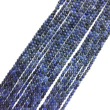 Natural Dumortierite Beads Faceted 2mm 3mm Tiny Blue Dumortierite Beads Natural Blue Small stone Beads 15.5" 2024 - buy cheap