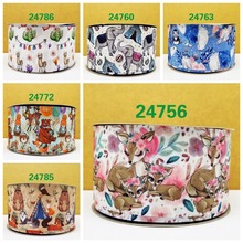 Free shipping 50 yard cartoon printed grosgrain ribbon 24756 2024 - buy cheap