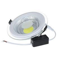 Luz descendente LED COB de 25W, lámpara de iluminación empotrada con Panel de techo de luz LED de vidrio, con controlador AC85-265V, novedad de 2018 2024 - compra barato