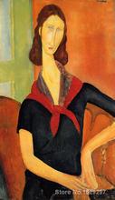 Moderna pintura abstrata lâmina hebuterna em um cachecol por amdeo modigliani pintada à mão de alta qualidade 2024 - compre barato