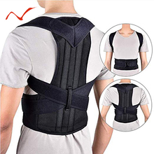 2019 Adjustable Black Back Posture Corrector Shoulder Lumbar Spine Brace Support Belt Health Care for Men Women Unisex 2024 - buy cheap