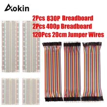 4 Pieces Breadboards Kit with 120 Pieces 20cm Jumper Wires for Arduino diy kit Proto Shield Circboard Prototyping 2024 - buy cheap