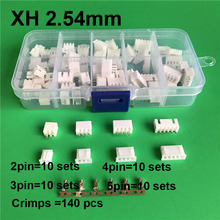40 conjuntos/caixa xh 2.5 2p 3p 4 5 pinos 2.54mm, terminal de passo/caixa/cabeçote do pino conector de fio adaptador 2024 - compre barato