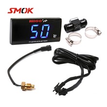SMOK Universal Motorcycle Thermometer Instruments Water Temp Temperature Digital Display Meter Gauge Sensor Adapter For KOSO 2024 - buy cheap