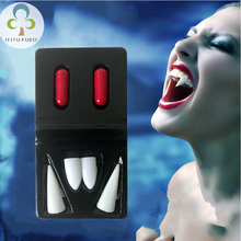 Vampire Fangs Dentures Halloween Party Favors Cosplay Prop Decoration Horror Scary Teeth With Blood Pills YYY GYH 2024 - buy cheap