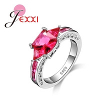 Size 6/7/8/9 Luxury Brand Design Rose Crystal Rings Jewelry 925 Sterling Silver Vintage Party Wedding Engagement Rings 2024 - buy cheap