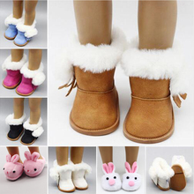 1 пара шарнирных плюшевых зимних сапог для 43 см кукол как для 18-дюймовых кукол для девочек мини обувь для рождественского подарка носки-игру... 2024 - купить недорого