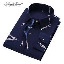 DAVYDAISY Spring Men's Shirt Social Dress Print Casual Slim Fit Long Sleeve Shirts Men Clothes Camisa Masculina DS-044 2024 - buy cheap